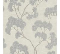 Rasch Elegant Homes Gingko Grey Wallpaper 316025