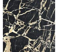 Rasch Enzo Marble Effect Black And Gold Metallic Wallpaper 538113
