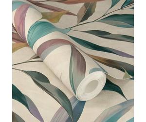 Rasch Fiesta Colourful Leaf Self Adhesive Peel & Stick Textured Wallpaper Rasch Multicolor