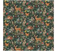 Rasch Green Cream Forest Friends Wallpaper Animals Washable Paste The Wall