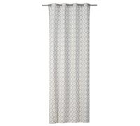 rasch home Elbersdrucke Alhambra 07 199227 Opaque Eyelet Curtain 255 x 140 cm White/Grey Curtain for the Living Room Bedroom Kitchen Hallway Children's Room