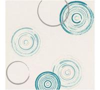Rasch Home Style Circle Textured Wallpaper Blue Vinyl Washable Paste The Wall