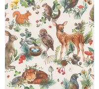 Rasch Kids Forest Walk Multicoloured Wallpaper Naturistic Animals Paste The Wall