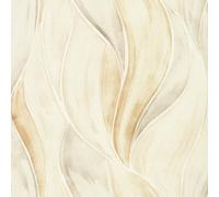Rasch Liverna Leaf White Beige Grey Brown Wallpaper