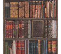 Rasch Book Shelf Pattern Wallpaper Realistic Bookcase Vintage Library 934809