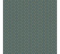 Rasch Majorelle Geometric 3D Cube Gold Teal Textured Non Woven Wallpaper Rasch Teal