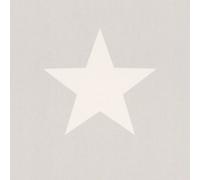 Rasch Modern White Star On Grey Theme Textured Washable Wallpaper 248128