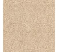 Rasch Non-Woven Wallpaper Beige Metallic Ornaments Floral Indian 746327