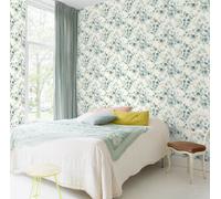 Rasch non-woven wallpaper branches leaf pattern white green 300215 (3,32£/1qm)