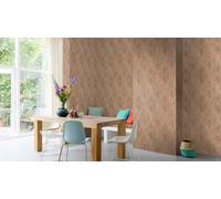 Rasch non-woven wallpaper diamonds triangles lines brown copper gold 844139 (4,4