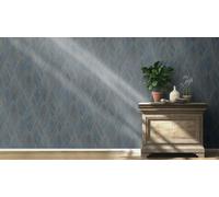 Rasch non-woven wallpaper diamonds triangles lines dark blue gold 844146 (4,41£/