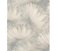 Rasch Non-Woven Wallpaper Palm Fronds 'Incanto' - Abstract Vinyl Wallpaper Leaf Pattern in Beige Cream Grey for a Modern Living Environment - Robust and Washable - 10.05 m x 0.53 m