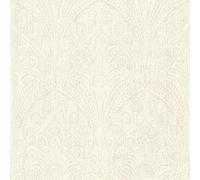 Rasch Non-Woven Wallpaper White Silver Metallic Ornament Floral Paisley 746310