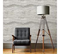 Rasch Onyx Wallpaper - Modern Wallpaper for Living Room, Bedroom, Fireplace - Decorative Luxury Wall Paper with Textured Look (White, Silver, Metallic Champagne), The Design Library