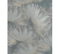 Rasch Opulenza Fan Effect Textured Vinyl Wallpaper with Metallic Elements Perfect for Bedrooms Living Rooms Stunning Feature Walls and DIY Projects Blue 659764