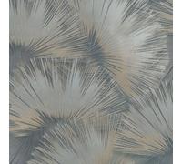 Rasch Opulenza Fan Vinyl Wallpaper in Blue Rasch Blue