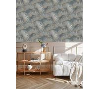 Rasch Opulenza Fan Wallpaper Blue