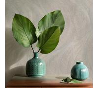 Rasch Opulenza Wave Textured Wallpaper Grey Metallic 659634 Contemporary Decor