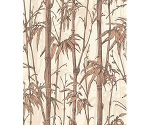 Rasch paperhangings Non Woven Wallpaper (Botanical) Brown Cream 10,05 m x 0,53 m Florentine III 484878
