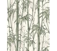 Rasch paperhangings Non Woven Wallpaper (Botanical) Green White 10,05 m x 0,53 m Florentine III 484847