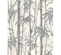 Rasch paperhangings Non Woven Wallpaper (Botanical) Grey White 10,05 m x 0,53 m Florentine III 484830