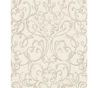 Rasch paperhangings Non Woven Wallpaper (Classic-Chic) White Grey 10,05 m x 0,53 m Tapetenwechsel II 651607