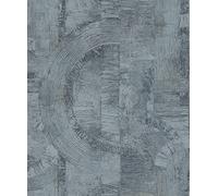 Rasch paperhangings Non Woven Wallpaper (Grafisch) Blue Silver 10,05 m x 0,53 m Composition 554786