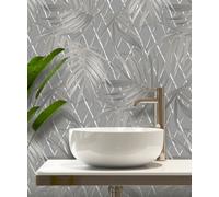 Rasch Paradise Palm Luxury Heavyweight Vinyl - Grey