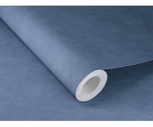 Rasch Paraiso 330090 Plain Non-Woven Wallpaper in Light Blue with Linen Look, Textile Structure