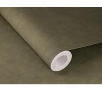 Rasch Paraiso 330120 Plain Non-Woven Wallpaper in Olive with Linen Look, Textile Structure