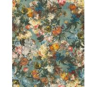 Rasch Passepartout Floral Teal Wallpaper 605655