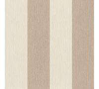 Rasch Perfecto VI 844016 Non-Woven Wallpaper with Block Stripes in Beige and Cream White 10.05 m x 0.53 m (L x W)