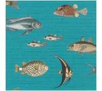 Rasch Pond Fish Life Teal Turquoise Wallpaper Washable Paste The Wall Vinyl