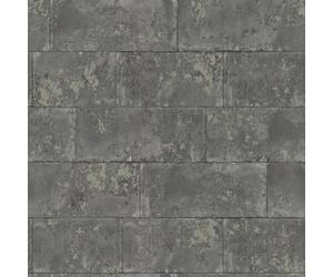 Rasch Portfolio Concrete Brick Charcoal Wallpaper