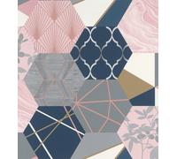 Rasch Portfolio Geo Hex Patchwork Wallpaper