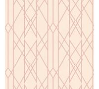 Rasch Portfolio Lattice Geometric Wallpaper Luxury Metallic Shimmer Stripe Roll