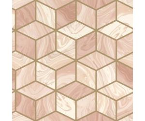 Rasch Portfolio Marble Squares Blush Wallpaper