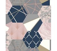 Rasch Portfolio Peacock Wallpaper Navy Blue Gold Metallic Exotic Bird Feathers Lusury Feature Wall 10m Roll 215700