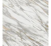 Rasch Realistic Marble Effect Metallic Shimmer Smooth Wallpaper in White Rasch White