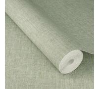 Rasch Sereneity Simple Plan Linen Gold Green Wallpaper