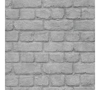 Rasch Silver Brick Effect Wallpaper (226751)