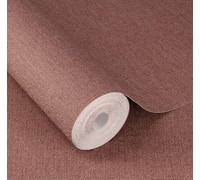 Rasch Simple Plain Small Linen Brown Red Wallpaper