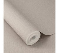 Rasch Simple Plain Small Linen Grey Wallpaper