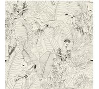 Rasch Sketch Palm Wallpaper Jungle Vinyl Paste The Wall Extra Washable