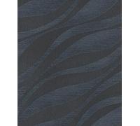 Rasch Sky Lounge 608076 Non-Woven Wallpaper in Blue with Waves and Iridescent Effect