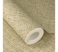 Rasch Small Basket Weave Beige Green Wallpaper