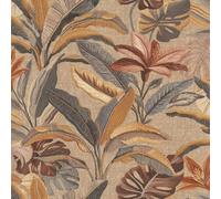 Rasch Sofia Vasari Leaf Sandlewood Heavyweight Vinyl Wallpaper - 400600