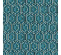 Rasch Sophia Geometric Design In Retro Look Green Non-Woven Wallpaper 710144