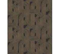 Rasch Tapeten 868104 Non-Woven Wallpaper with Graphic Pattern in Gold and Black from The Symphony Collection 10.05 m x 0.53 m (L x W)