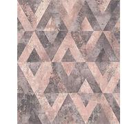 Rasch Tapeten Non Woven Wallpaper (Grafisch) Rose Grey 10, 05 m x 0, 53 m Yucatan 535532